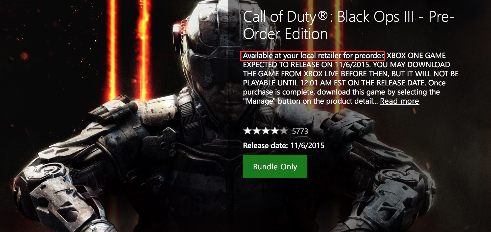 Call of Duty Black Ops 3 for Xbox